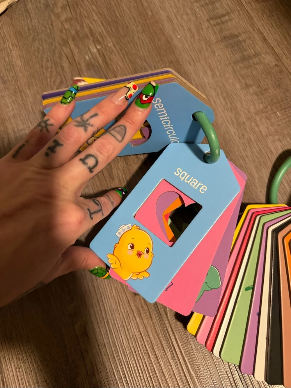 Kids Color & Shape Learning Cards - Multi-Color- like new
